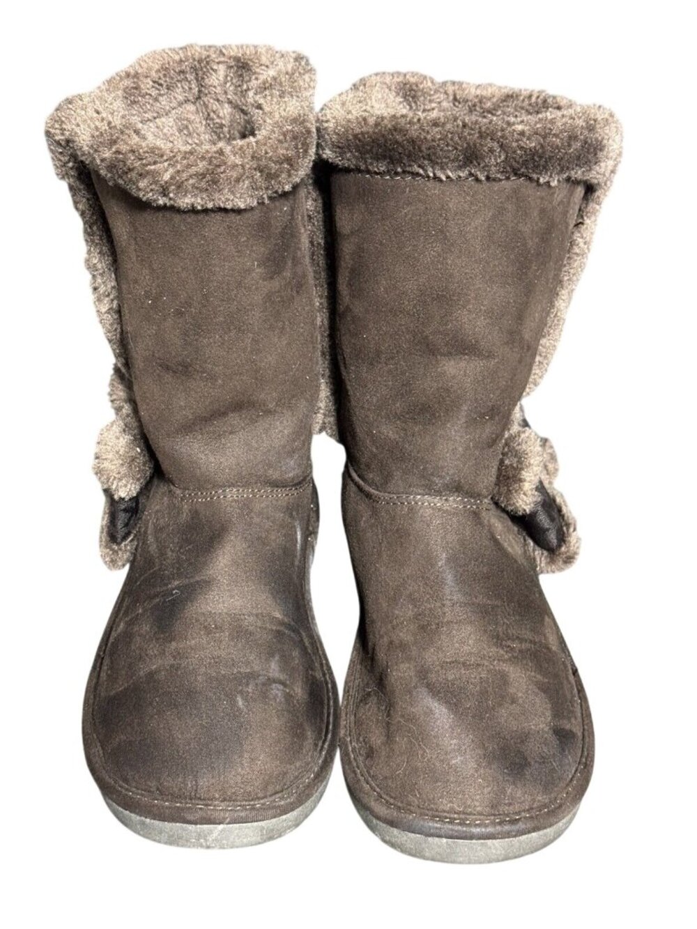 Michael Kors Girls Artemis 2 Brown Faux Fur Winter Boots USA Size 1